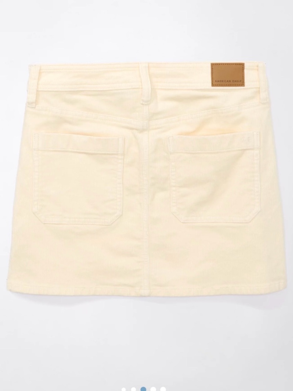 American Eagle NWTS Cream High Rise Corduroy Mini Skirt - Women size 12 - Picture 4 of 9